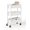 Wht-15.35" X 10.24" X 26.8"H, variant on 3-tier Delicate Compact Rolling Metal Storage Organizer - Mobile Utility Cart Kitchen/under Desk With Caster Wheels Turq (15.35" X 10.24" 26.8"h)