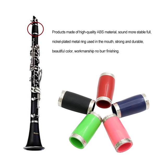 2 Pcs Clarinette Professionnelle Résistante à l'Usure en Bakélite Réglable 65MM Accessoires d'Instruments de Musique en Plastique Rouge
