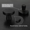thumbnail image 4 of Homdiy 10 Pack Black Cabinet Knobs Kitchen Drawer Knobs Round Solid Cabinet Hardware, 4 of 6