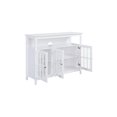 thumbnail image 5 of HomeStock Contemporary Cool TV Stand with Storage Cabinets, Shelved Storage Behind Glass Doors, 36"D x 15.5"W x 35.5"H, Smart Cable Management for a Tidy Entertainment Area-Color:White,Size:48 inch, 5 of 9