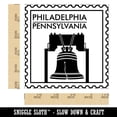 thumbnail image 2 of Liberty Bell Philadelphia Pennsylvania Travel Square Rubber Stamp Stamping Scrapbooking Crafting - Small 1.25in, 2 of 7