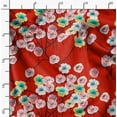thumbnail image 2 of Soimoi Tissu Gris Poly Georgette Boule de Coton Imprimé Floral 1 Yard 52 Pouces de Large, 2 of 6