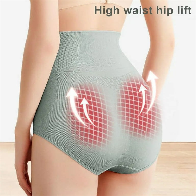 6PCS Tummy Control Warm Uterus Shapewear Women Hip Lift Seamless Slim  Shaper Knickers High Waist Panties-Pink,XL 