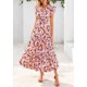 thumbnail image 3 of Vestido midi PRETTYGARDEN 2025 con estampado floral con cuello en V y volantes para mujer, 3 of 9
