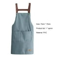 thumbnail image 7 of Cooking Apron Sleeveless Large Pocket PVC Adjustable Waist Strap Chef Apron for Restaurant -Pink, 7 of 7