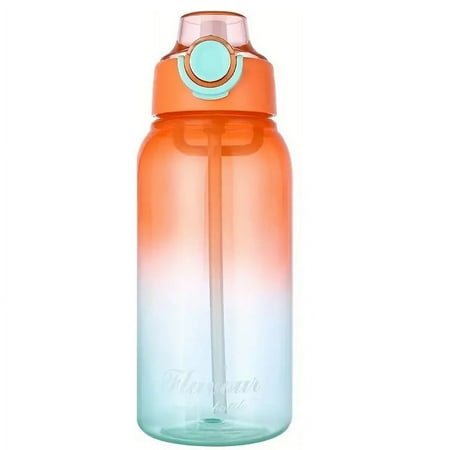 

uyhgjm Two Tone Gradient Plastic Water Cup For Male And Female Students Leak Proof Water Bottle With Lid Suitable For Sports Gym Running 1L Large Capacity Water Bottle