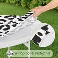 thumbnail image 5 of White and Black Of Leopard Print Round Fitted Tablecloth with Elastic Edge,Dining Table Cover Waterproof,Outdoor Round Tablecloth for Camping,Dining,Indoor and Outdoor, 5 of 7