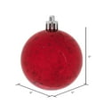 thumbnail image 2 of Vickerman 6" Red Shiny Mercury Ball Ornament, 4 per Bag, Plastic, 2 of 2