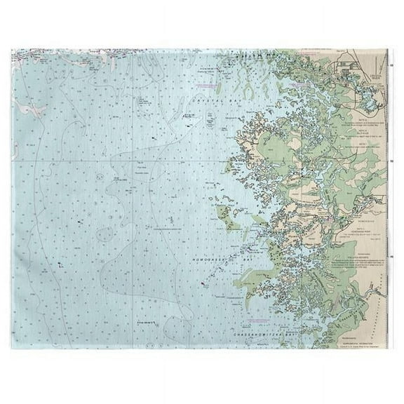 Betsy Drake PM11409CR Crystal River, FL Nautical Map Place Mat, 14 x 18 in. - Set of 4