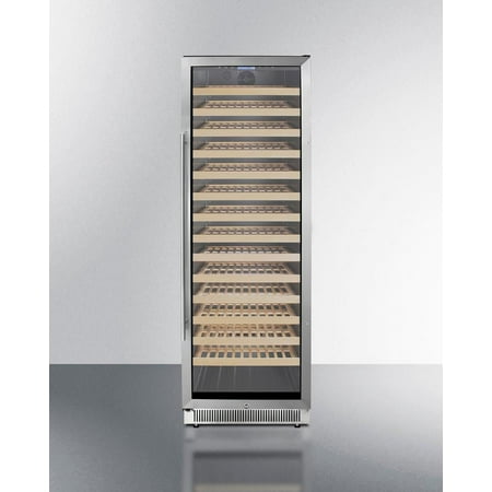 Summit Appliance SWC1926B 69.5 x 23.5 x 26.5 in. Upright Single Zone Wine Cellar  Black Cabinet