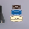 thumbnail image 4 of Signs ByLITA Fancy Por Favor Mantenga Cerrada la Puerta Sign (Navy Blue / White) - Large, 4 of 8