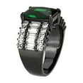 thumbnail image 3 of IP Black (Ion Plating) Stainless Steel Ring with Synthetic in Emerald for Women Style TK3774 Size 7, 3 of 4
