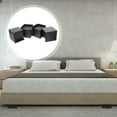 NUOLUX 4pcs Square Furniture Risers Rubber Bed Risers Table Chair