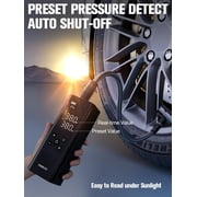 GOOLOO GT150 Cordless Tire Inflator, 7500mAh 150 PSI Air Compressor, Digital Pressure Gauge, Auto Shut-Off, Emergency LED Light, Compact Air Pump for Car & Bike