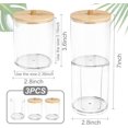 thumbnail image 2 of Fymlhomi Acrylic Qtip Holder Dispenser with Bamboo Lid, 2 Pack Bathroom Jars Round Cotton Ball Pad Swab Holder Dispenser,Ear Stick Swabs, Toothpick Container, Round Q-tip for Bathroom Countertop, 2 of 7
