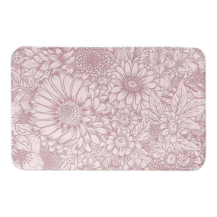 Gear New Pattern Damask Pink Bath Rug Mat No Slip Microfiber Memory Foam Gear New Pattern Damask Pink Bath Rug Mat No Slip Microfiber Memory Foam