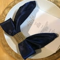 thumbnail image 6 of Efavormart 5 Pack | Navy Blue Seamless Satin Cloth Dinner Napkins, Wrinkle Resistant | 20"x20", 6 of 11