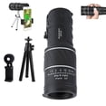 thumbnail image 1 of High Resolution 16x52 Monocular Telescope for Outdoor Travel Night Vision Low Light Viewing Black Compact, 1 of 8