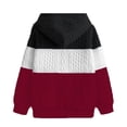 thumbnail image 7 of Lohuatrd Men Fall Winter Hoodie Drawstring Applique Colorblock Knitted Elastic Cuff Hooded Thick Warm Loose Soft Warm Casual Men Top, 7 of 7