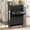 Black, variant on Rustic Farmhouse Shoe Cabinet with 2 Flip Drawers & 2 Storage Drawers, Slim MDF