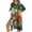 Flower Butterfly - Green and Orange, variant on Polynesian Flower Print Womens Kimono Swimsuit Cover Ups Beach Casual Cardigan Bathing Suit Cover Up for Summer Swimwear Comfort Half Sleeve Beach Coverups