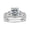 Silver, variant on YYKihy 2Pcs White Square Diamond Ring White Zircon Crystal Ring Couple Ring Set Fashion Couple Diamond Ring Luxury Women Marriage Proposal Zircon Ring 5 12