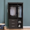 thumbnail image 2 of Mobi Ropero 92cm De Madera Jazmín Chocolate Closet Organizador Mobi Muebles Moderno, 2 of 9