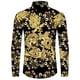 thumbnail image 5 of Camisa de manga larga con estampado 3D de cadena de flores doradas de lujo 2024 para hombre, ropa informal de diseñador para hombre, camisas con botones de solapa, 5 of 5