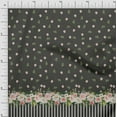 thumbnail image 1 of Soimoi Gray Polyester Crepe Fabric Dot & Floral Panel Print Fabric by The Yard 52 Inch Wide, 1 of 3