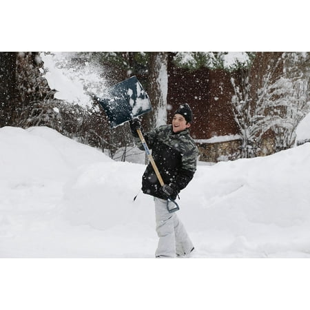 Peel-n-Stick Poster of White Season Snowfall Winter Cold Snow Shovel Poster 24x16 Adhesive Sticker Poster (Best Way To Keep Snow From Sticking To Shovel)