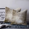 thumbnail image 2 of 16x16 Pillow Covers Set of 2, Vintage Grey Brown Square Throw Pillow Covers for Couch/Sofa/Living Room, Retro Oil Painting Abstract Art Decorative Soft Pillowcases for Couch Throw Pillows, 2 of 7