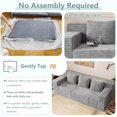 thumbnail image 6 of LUCKHAO 71" Loveseat Sofa, Corduroy Cloud Couch Boneless Sofa with Wide Armrests, , 2-Seater Sofa with Throw Pillows, Upholstered Deep Seat, No Assembly Required, Light Gray, 6 of 6