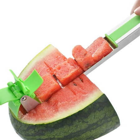 GLiving Watermelon Windmill Cutter, Smart Watermelon Windmill Slicer Premium Stainless Steel New Melon Knife Fruit Vegetable Tools Kitchen Gadgets