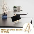 thumbnail image 4 of KY 40 Pack 5 Inch Mini Wood Easel Stand Mini Wood Display Easel Wooden Tripod Holder Stand for Painting Portable Canvas Photo Picture Sign Displaying Small Business Cards Artist Phone Wedding, 4 of 7