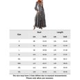 thumbnail image 2 of Vestido De Mujer Bohemio vestido largo botón dama Maxi vestido estampado manga acampanada traje de playa Ygjytge Gris L para Mujer, 2 of 9
