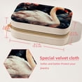 thumbnail image 5 of Swan Velvet Portable Storage Box with Removable Compartment: Gift-Ready Organizer for Bracelets, Necklace, and Jewelry, 5 of 7