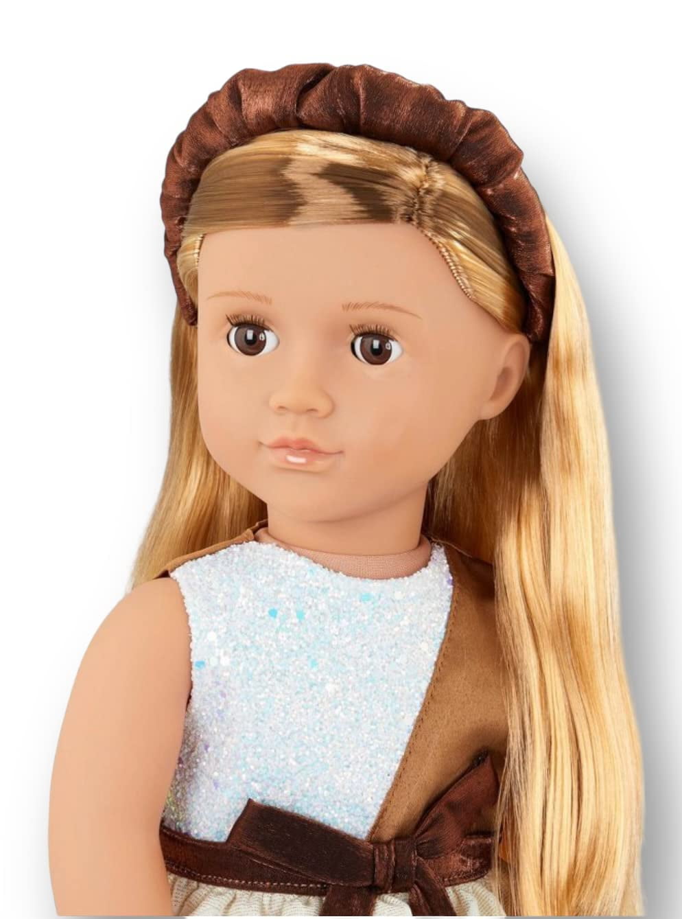Our Generation Shelby 18 Inch Fashion Doll - Scented Headband - Blonde Hair and Brown Eyes