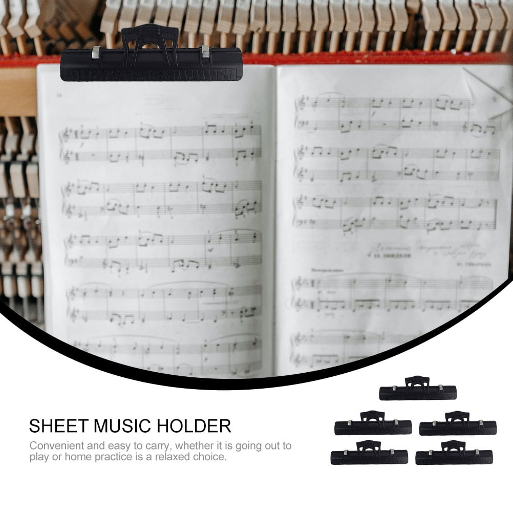 Worgeous 10 pcs  Music Book Clips Convenient Music Paper Holder Music Sheet Clamp for Practicing Performance