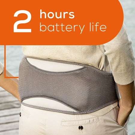 Beurer - To Go Wireless Heated Belt With Power Bank - Light/Dark Gray
