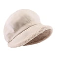 thumbnail image 3 of informal con forro cálido para mujer, gorra de vendedor de periódicos para oficina, compras, viajes, uso diario beige, 3 of 8