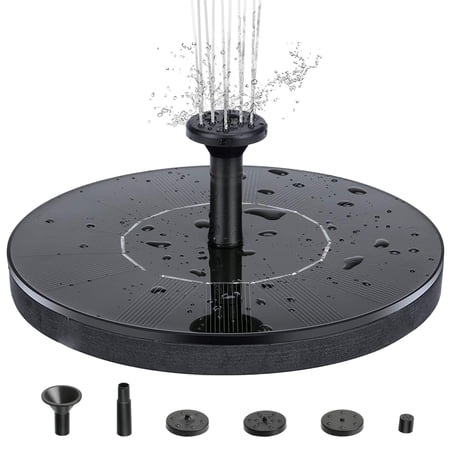 Suzicca Solar Fountain Pump Bird Bath Fountain Fountain for Pools with 4 Spraying Nozzles Courtyard Landscape Fountain Garden Pond Fountain