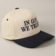 thumbnail image 3 of In God We Trust Embroidered Two-Tone Canvas Trucker Hat, In God We Trust Cap, Headwear, In God We Trust Hat, 3 of 3