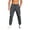 Gray, variant on Men Elastic Drawstring Waist Jogger Chino Pants Button Fly Ribbed Ankle Cuffs Four Pocket Twill Relaxed Fit Street Walking Casual Trousers Gray M
