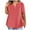 Watermelon Red, variant on Oversized T Shirts for Women 2026 Summer Plus Size Short Sleeve V Neck Loose Plain Tshirts Womens Tees