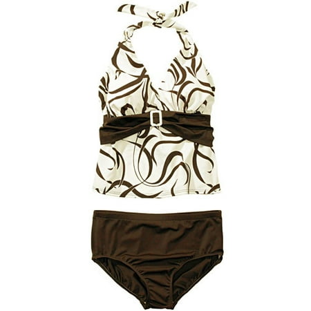 Women's Plus Two-Piece Halter Tankini