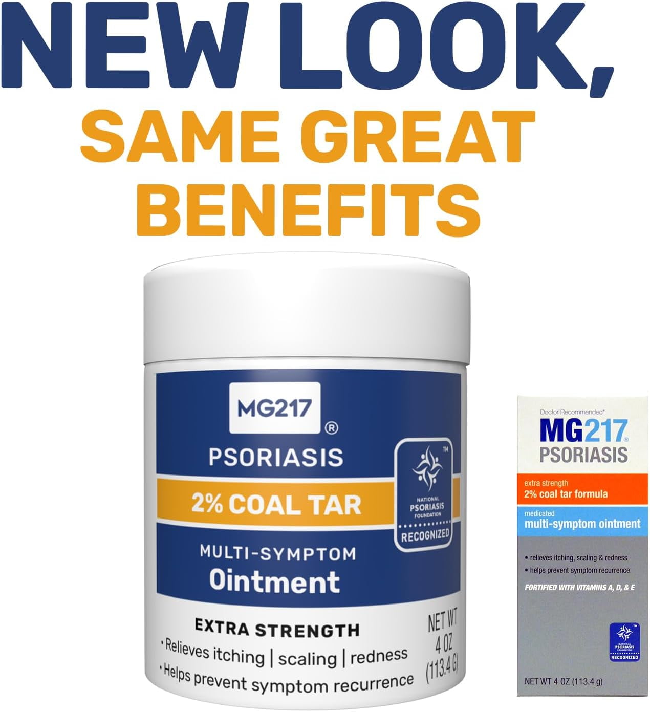 MG217 Multi Symptom Relief 2% Coal Tar Medicated Psoriasis Ointment oz Jar, 4 Oz