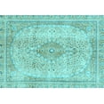 thumbnail image 1 of Ahgly Company Indoor Rectangle Abstract Light Blue Modern Area Rugs, 2' x 5', 1 of 4