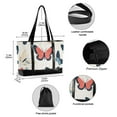 thumbnail image 2 of FORMRS Laptop Tote Bag for Women with 15.6" Computer Compartments Handbag, Beige Butterflies, 2 of 7