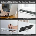 thumbnail image 2 of Mini Laptop Stand,Portable Foldable & Lightweight Ergonomic Riser with Ventilated Cooling,Fits 10-17.3 Inch Notebooks and Keyboards,Silver,Silver, 2 of 5