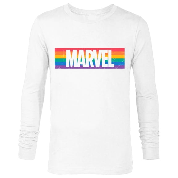 Marvel Logo Pride - Long Sleeve T-Shirt for Men - Customized-White